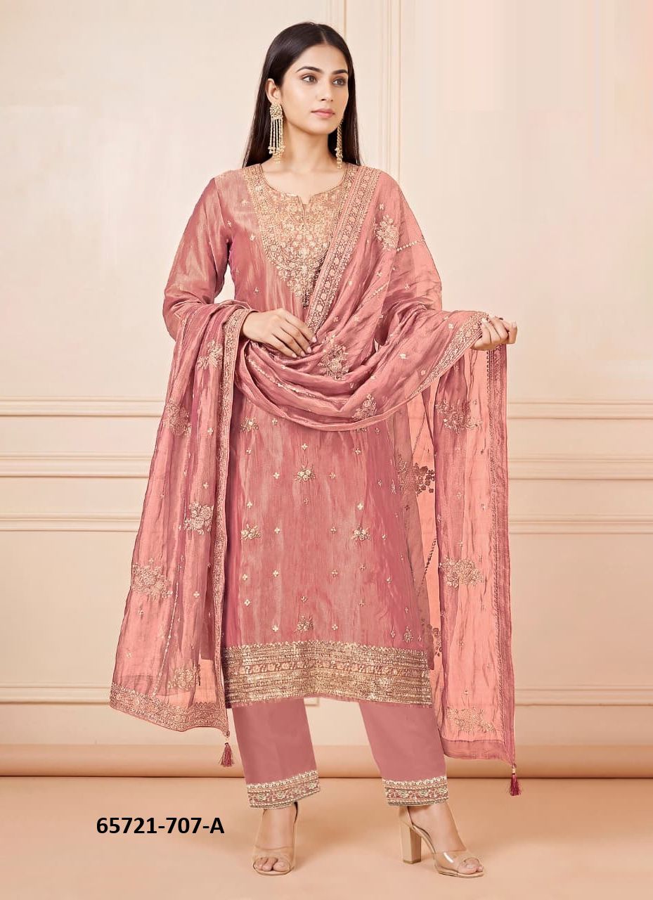 VIRASAT - Catalog # 65721 (Set of 4 Semi-Stitched / Un-Stitched Suits) VIRASAT - Catalog # 65721 (Set of 4 Semi-Stitched / Un-Stitched Suits)