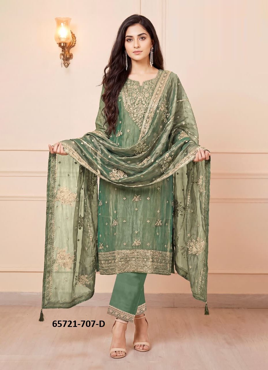 VIRASAT - Catalog # 65721 (Set of 4 Semi-Stitched / Un-Stitched Suits) VIRASAT - Catalog # 65721 (Set of 4 Semi-Stitched / Un-Stitched Suits)