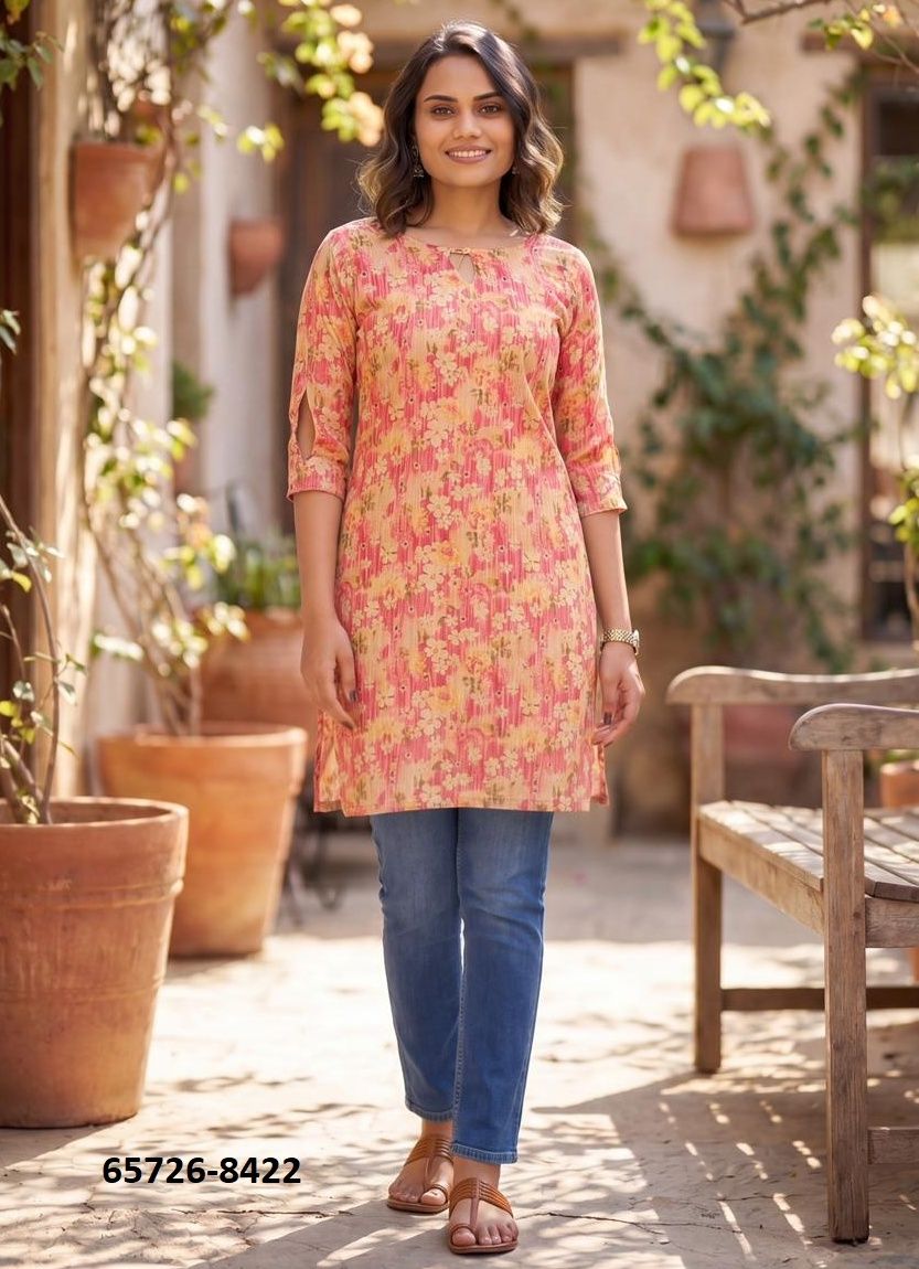 TRISHA - Catalog # 65726 (Set of 3 Readymade Women's Kurtis / Tops) TRISHA - Catalog # 65726 (Set of 3 Readymade Women's Kurtis / Tops)