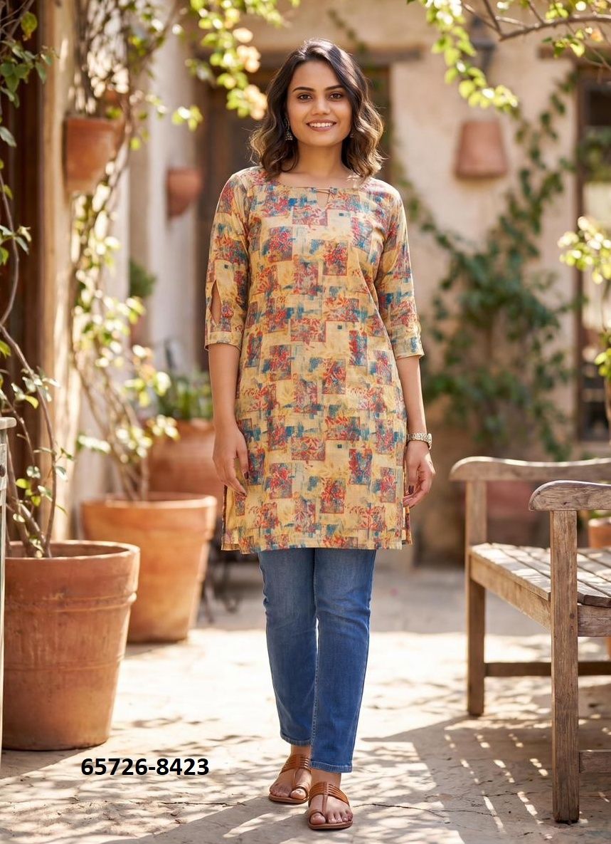 TRISHA - Catalog # 65726 (Set of 3 Readymade Women's Kurtis / Tops) TRISHA - Catalog # 65726 (Set of 3 Readymade Women's Kurtis / Tops)