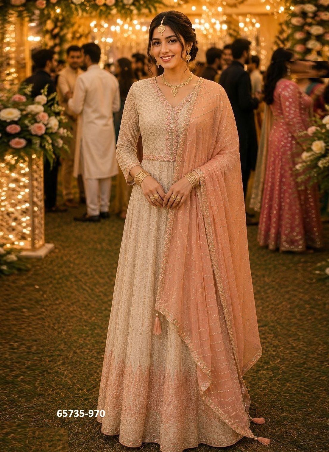 SAJNI - Catalog # 65735 (Set of 2 Readymade Gowns) SAJNI - Catalog # 65735 (Set of 2 Readymade Gowns)