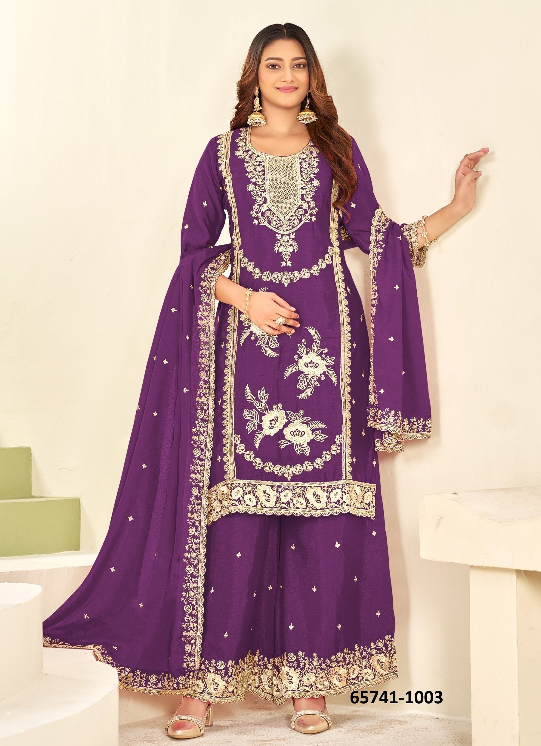 AASAMA - Catalog # 65741 (Set of 8 Readymade Salwar Suits)