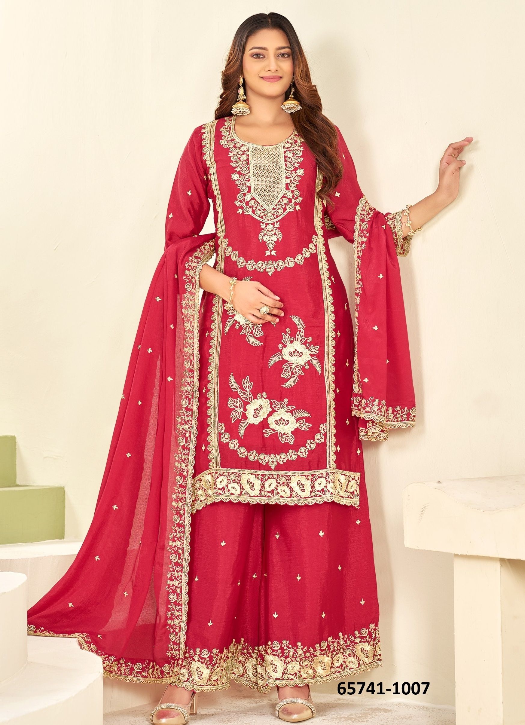 AASAMA - Catalog # 65741 (Set of 8 Readymade Salwar Suits)