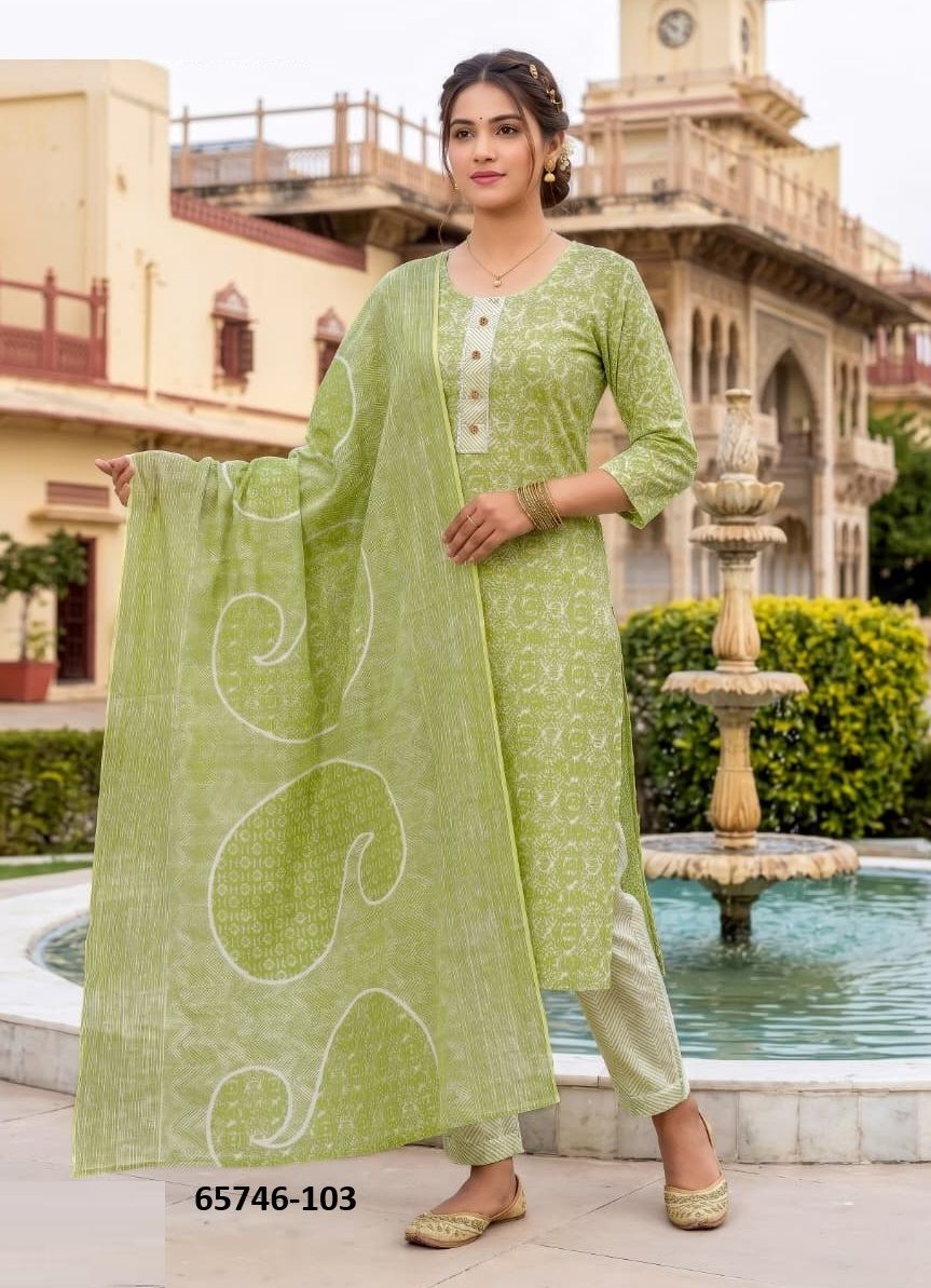 SUMMER FASHION 12 - Catalog # 65746 (Set of 6 Readymade Salwar Suits)