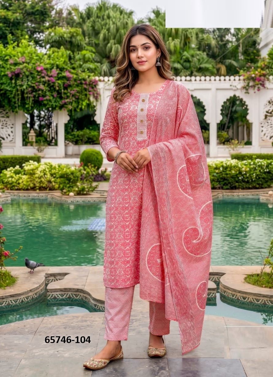 SUMMER FASHION 12 - Catalog # 65746 (Set of 6 Readymade Salwar Suits)