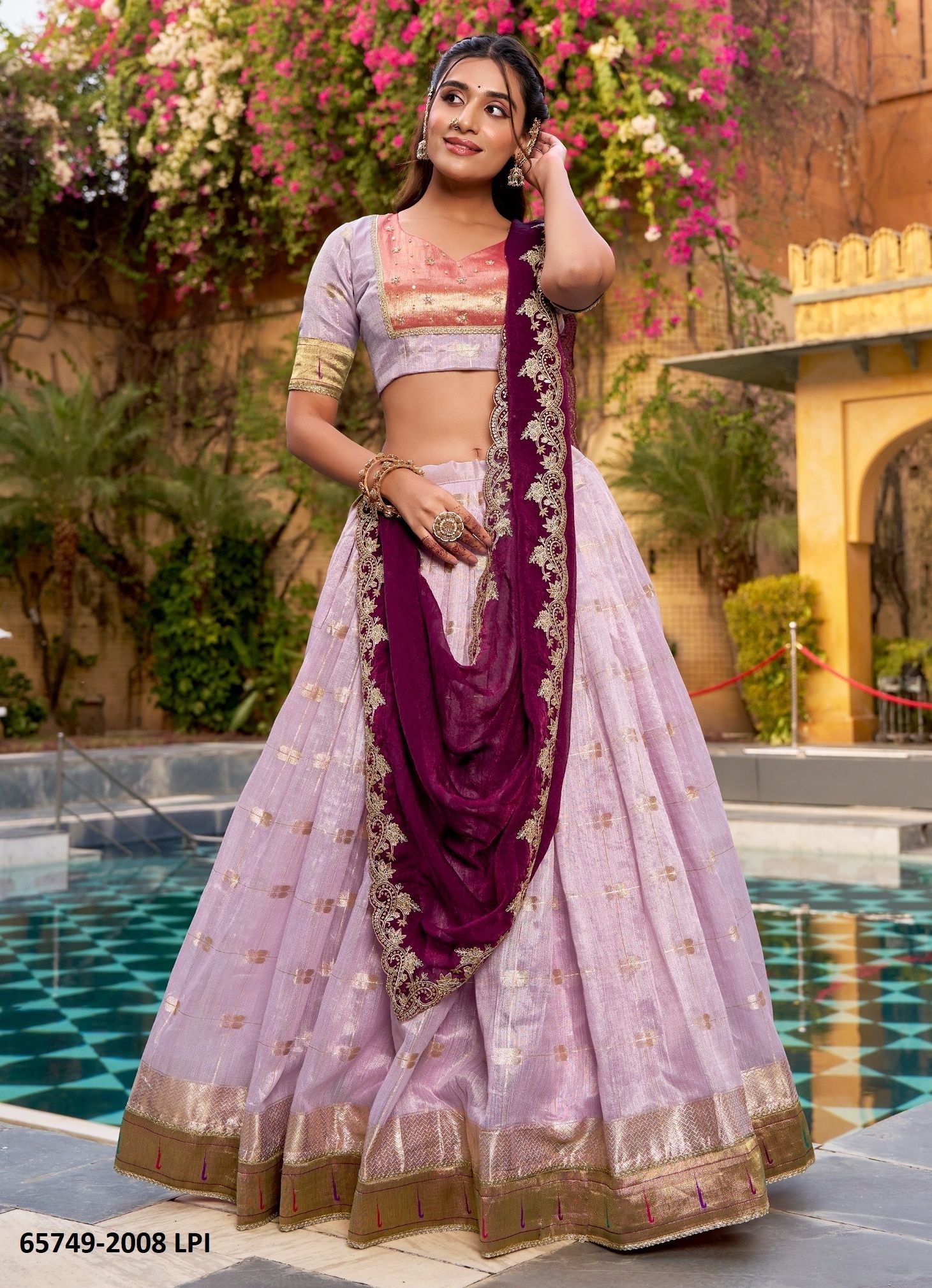VEDAA 2008 - Catalog # 65749 (Set of 4 Semi-Stitched Lehengas) VEDAA 2008 - Catalog # 65749 (Set of 4 Semi-Stitched Lehengas)