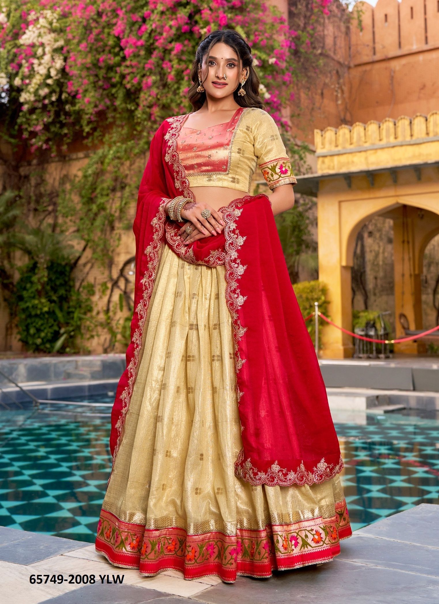 VEDAA 2008 - Catalog # 65749 (Set of 4 Semi-Stitched Lehengas) VEDAA 2008 - Catalog # 65749 (Set of 4 Semi-Stitched Lehengas)