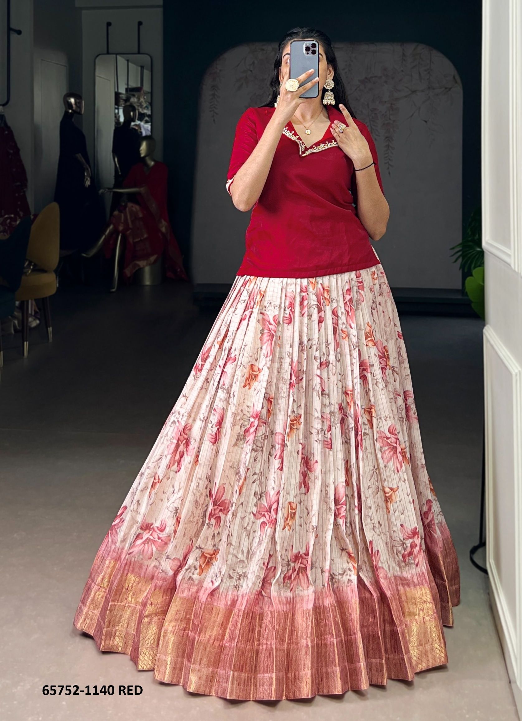 SERIES 1140 - Catalog # 65752 (Set of 4 Readymade Lehengas) SERIES 1140 - Catalog # 65752 (Set of 4 Readymade Lehengas)