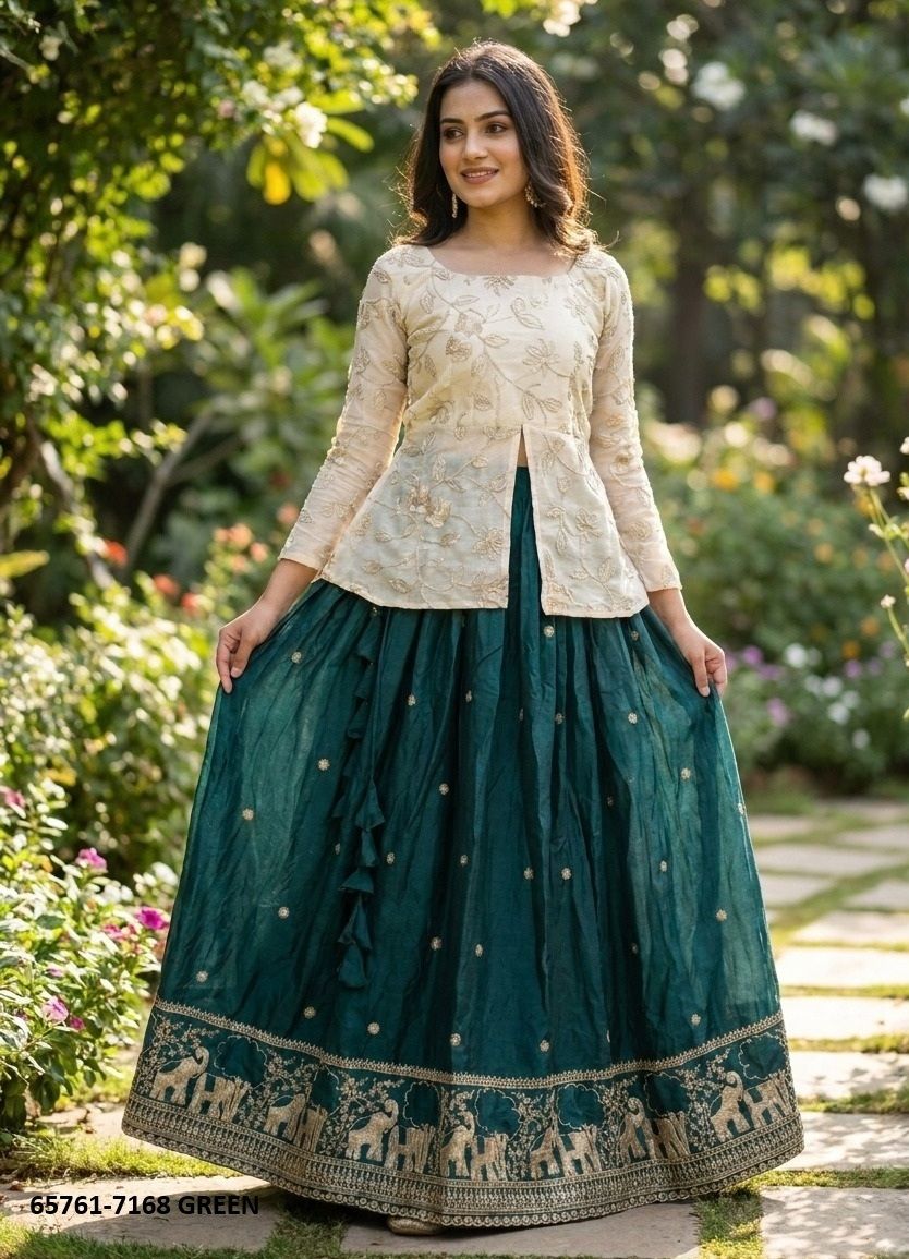 SERIES 7168 - Catalog # 65761 (Set of 2 Readymade Lehengas) SERIES 7168 - Catalog # 65761 (Set of 2 Readymade Lehengas)