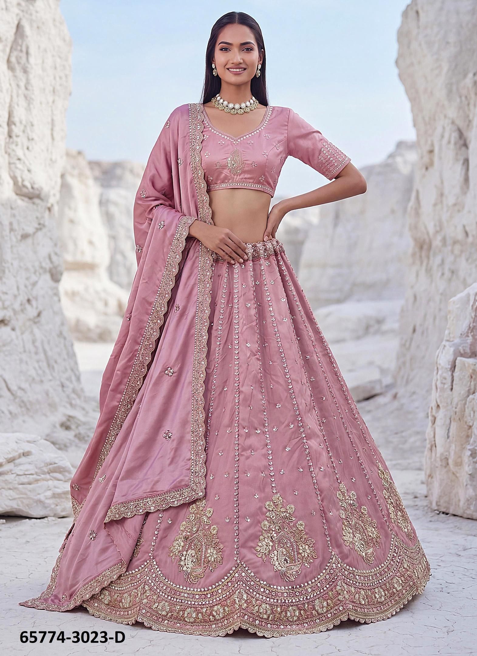 SERIES 3023 - Catalog # 65774 (Set of 6 Semi-Stitched Lehengas) SERIES 3023 - Catalog # 65774 (Set of 6 Semi-Stitched Lehengas)