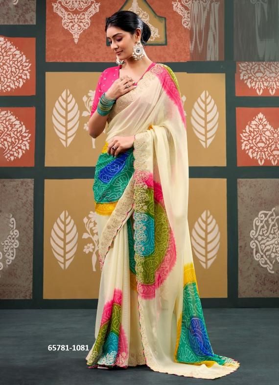 RAJRANI & RADHA RANI - Catalog # 65781 (Set of 15 Sarees) RAJRANI & RADHA RANI - Catalog # 65781 (Set of 15 Sarees)