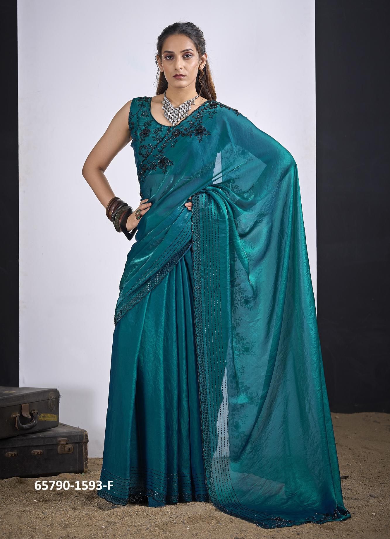 SERIES 1593 - Catalog # 65790 (Set of 6 Sarees) SERIES 1593 - Catalog # 65790 (Set of 6 Sarees)