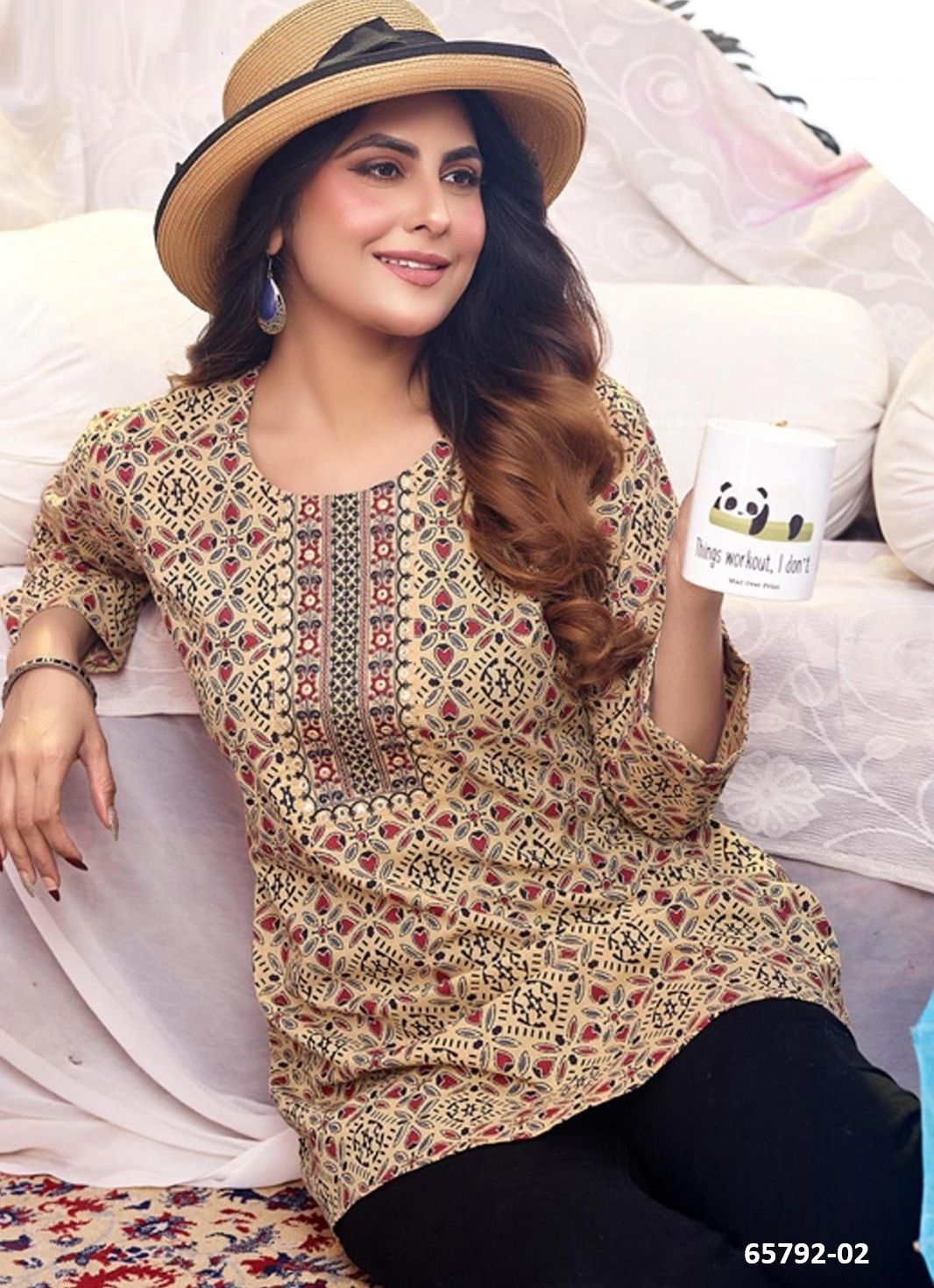ESHANI 4 - Catalog # 65792 (Set of 8 Readymade Women's Kurtis / Tops)