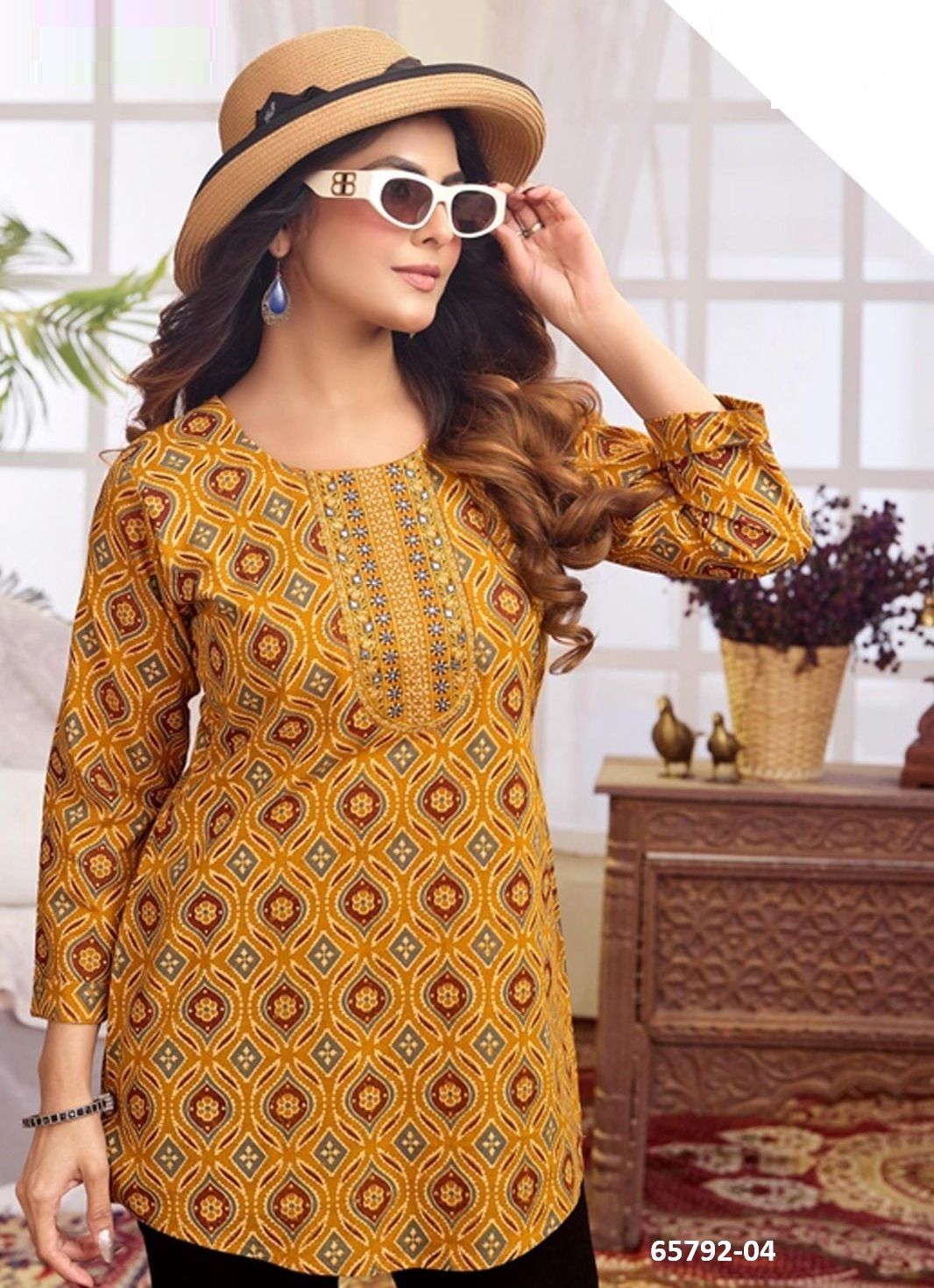 ESHANI 4 - Catalog # 65792 (Set of 8 Readymade Women's Kurtis / Tops)