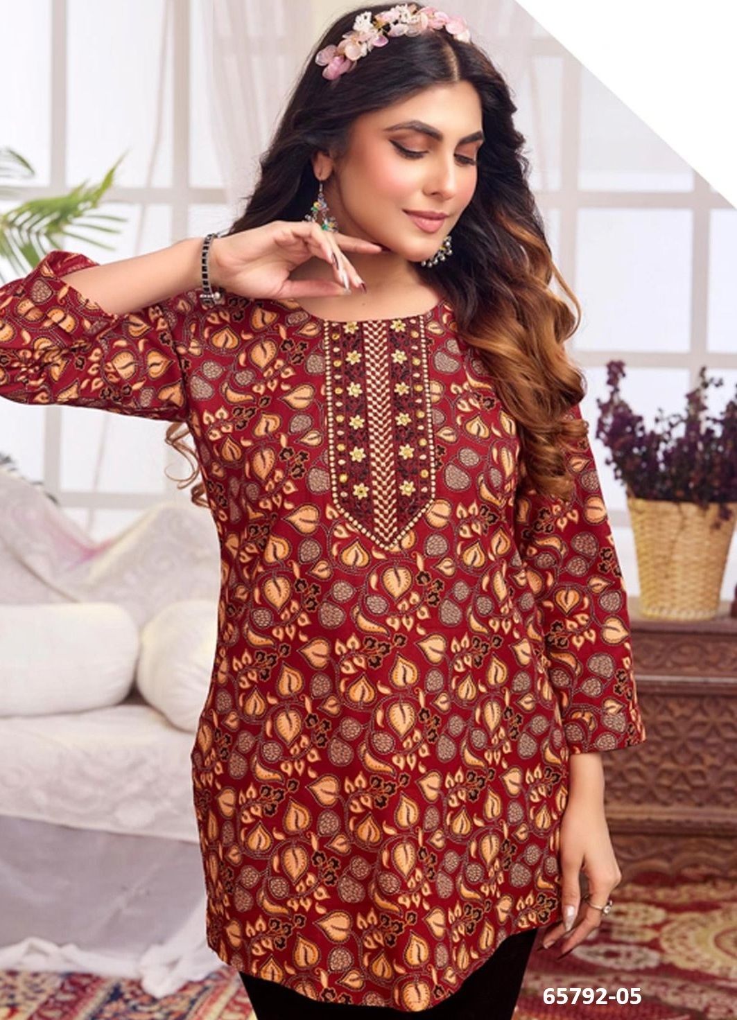 ESHANI 4 - Catalog # 65792 (Set of 8 Readymade Women's Kurtis / Tops)