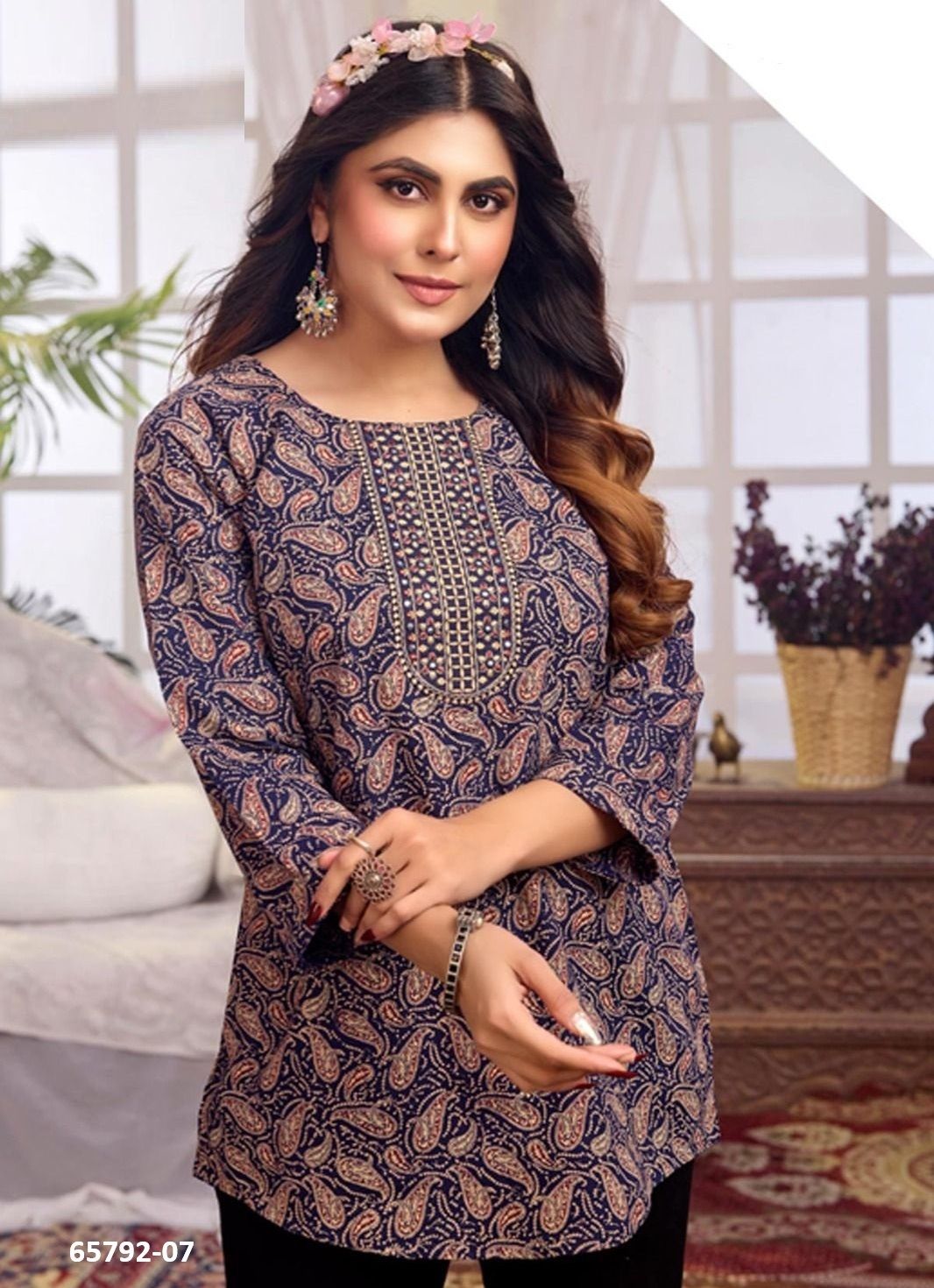 ESHANI 4 - Catalog # 65792 (Set of 8 Readymade Women's Kurtis / Tops)