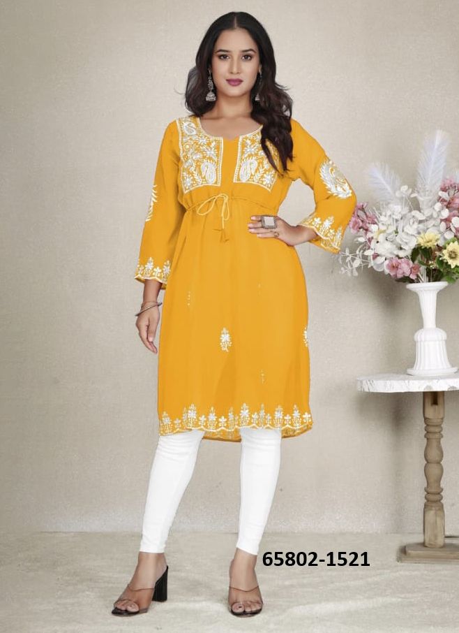 WESTERN 1 - Catalog # 65802 (Set of 4 Readymade Women's Kurtis / Tops) WESTERN 1 - Catalog # 65802 (Set of 4 Readymade Women's Kurtis / Tops)