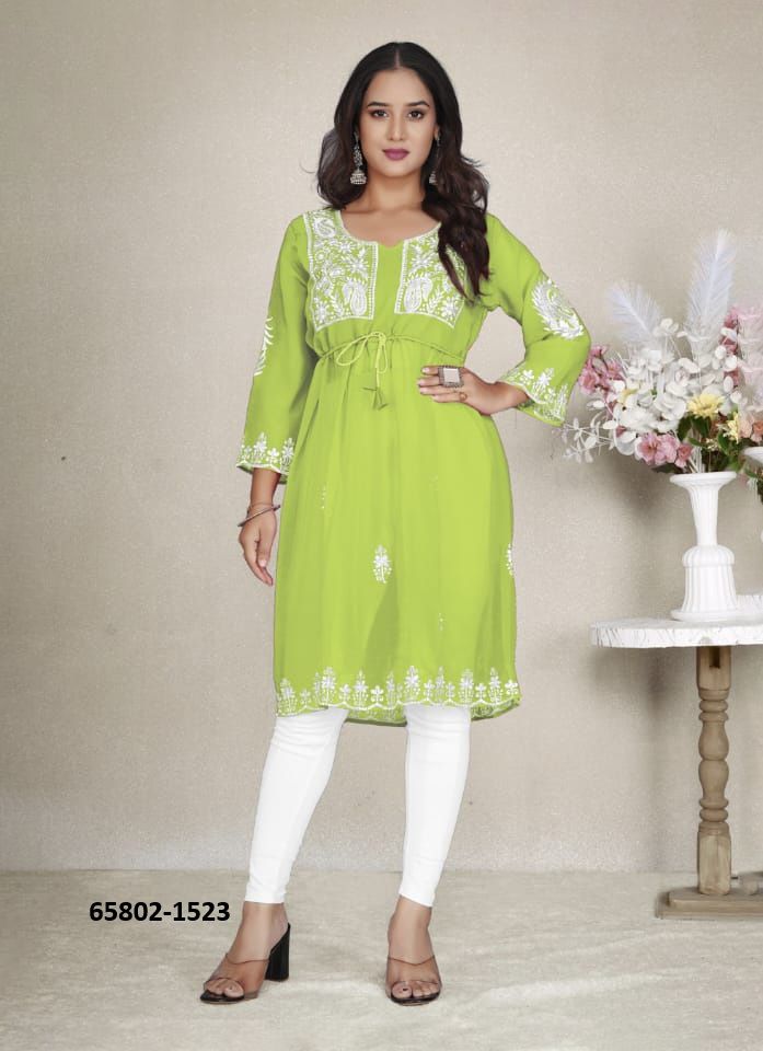 WESTERN 1 - Catalog # 65802 (Set of 4 Readymade Women's Kurtis / Tops) WESTERN 1 - Catalog # 65802 (Set of 4 Readymade Women's Kurtis / Tops)