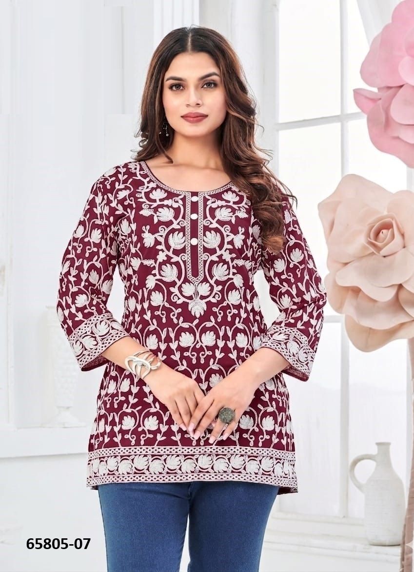 YASHIKA - Catalog # 65805 (Set of 4 SIZE-SETS [Readymade Women's Kurtis / Tops])