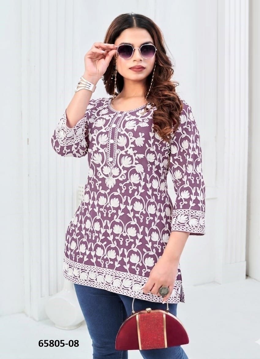 YASHIKA - Catalog # 65805 (Set of 4 SIZE-SETS [Readymade Women's Kurtis / Tops])