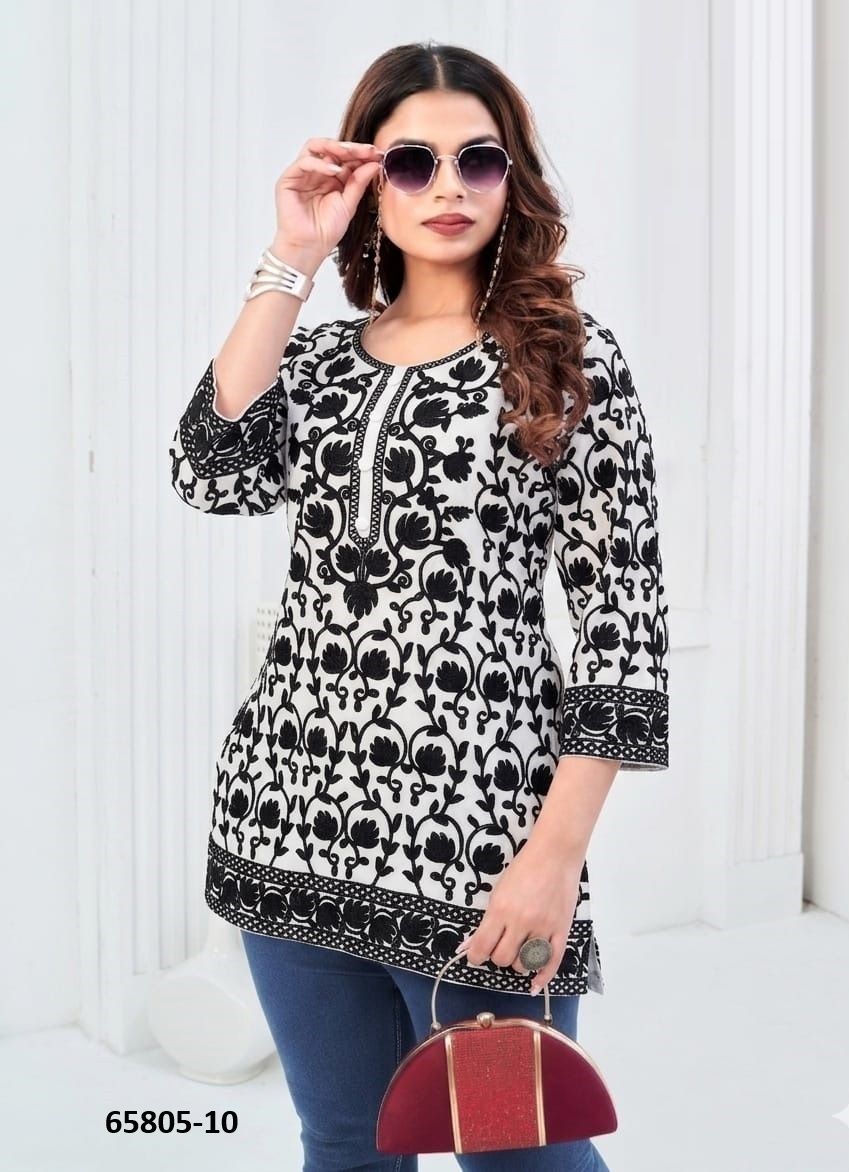 YASHIKA - Catalog # 65805 (Set of 4 SIZE-SETS [Readymade Women's Kurtis / Tops])