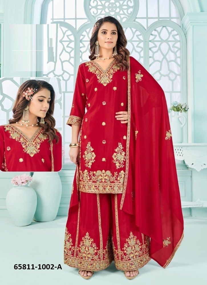 CHARU - Catalog # 65811 (Set of 4 SIZE-SETS [Readymade Salwar Suits])