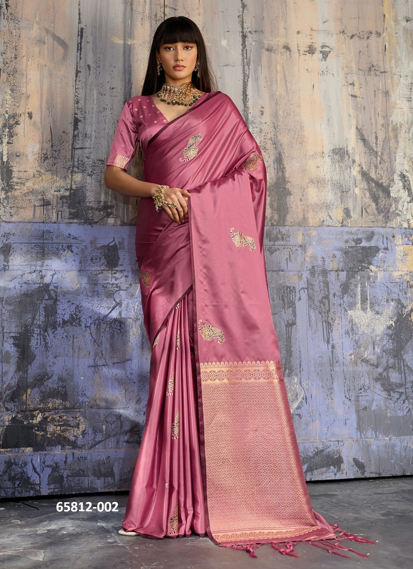 KANTHKALA TIGER - Catalog # 65812 (Set of 5 Sarees) KANTHKALA TIGER - Catalog # 65812 (Set of 5 Sarees)