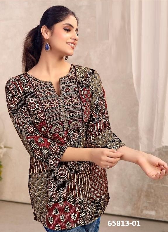 FINOLY TUNIC - Catalog # 65813 (Set of 8 Readymade Women's Kurtis / Tops) FINOLY TUNIC - Catalog # 65813 (Set of 8 Readymade Women's Kurtis / Tops)