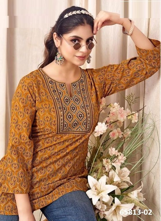 FINOLY TUNIC - Catalog # 65813 (Set of 8 Readymade Women's Kurtis / Tops) FINOLY TUNIC - Catalog # 65813 (Set of 8 Readymade Women's Kurtis / Tops)