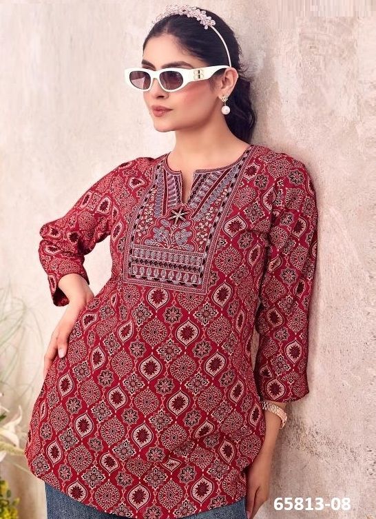 FINOLY TUNIC - Catalog # 65813 (Set of 8 Readymade Women's Kurtis / Tops) FINOLY TUNIC - Catalog # 65813 (Set of 8 Readymade Women's Kurtis / Tops)
