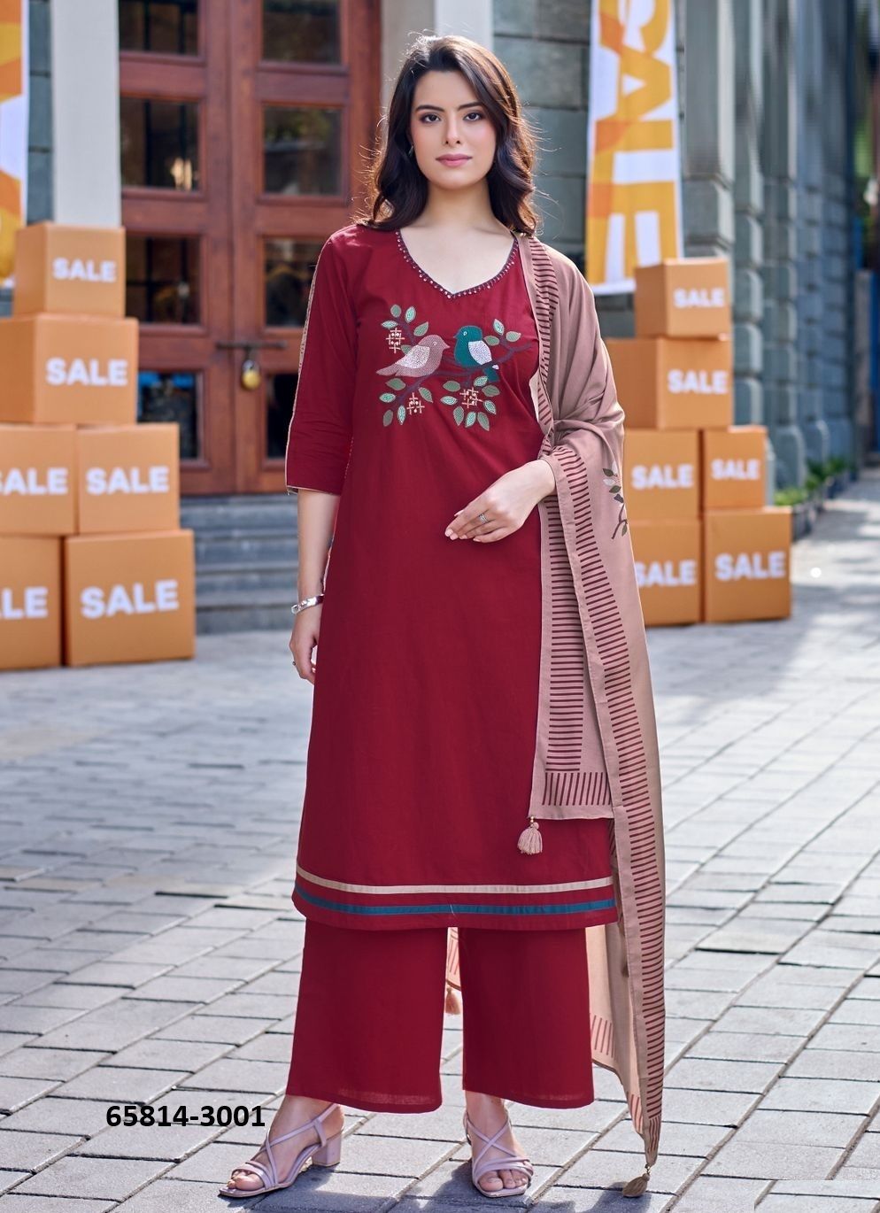 RESHAM - Catalog # 65814 (Set of 4 Readymade Salwar Suits) RESHAM - Catalog # 65814 (Set of 4 Readymade Salwar Suits)