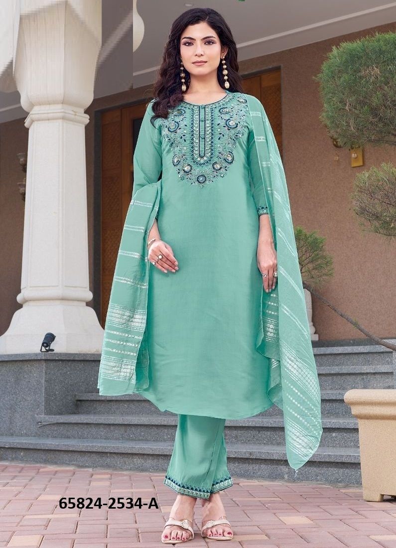 AMORA - Catalog # 65824 (Set of 4 Readymade Salwar Suits) AMORA - Catalog # 65824 (Set of 4 Readymade Salwar Suits)
