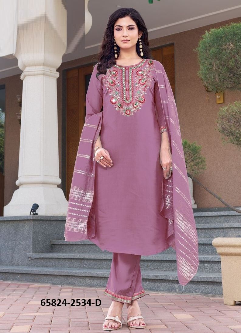 AMORA - Catalog # 65824 (Set of 4 Readymade Salwar Suits) AMORA - Catalog # 65824 (Set of 4 Readymade Salwar Suits)