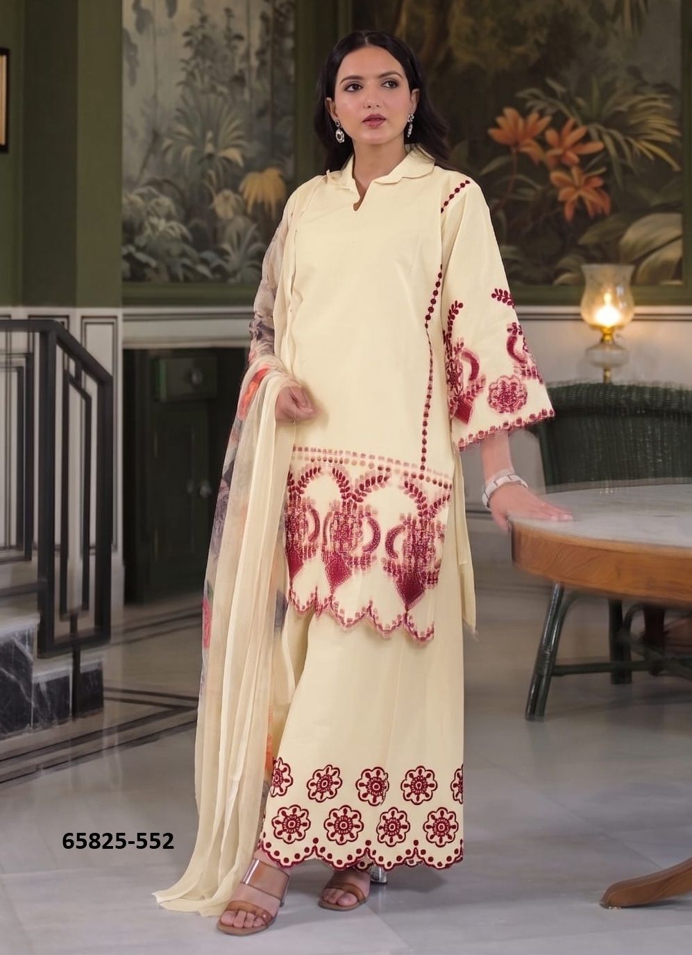 RASHIKA FARSHI PALLAZO - Catalog # 65825 (Set of 4 SIZE-SETS [Readymade Salwar Suits])