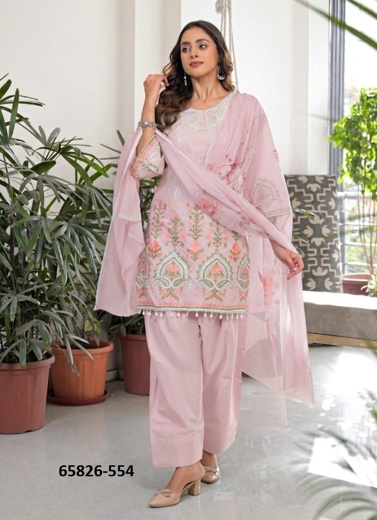 KAAVYA FARSHI - Catalog # 65826 (Set of 4 SIZE-SETS [Readymade Salwar Suits])