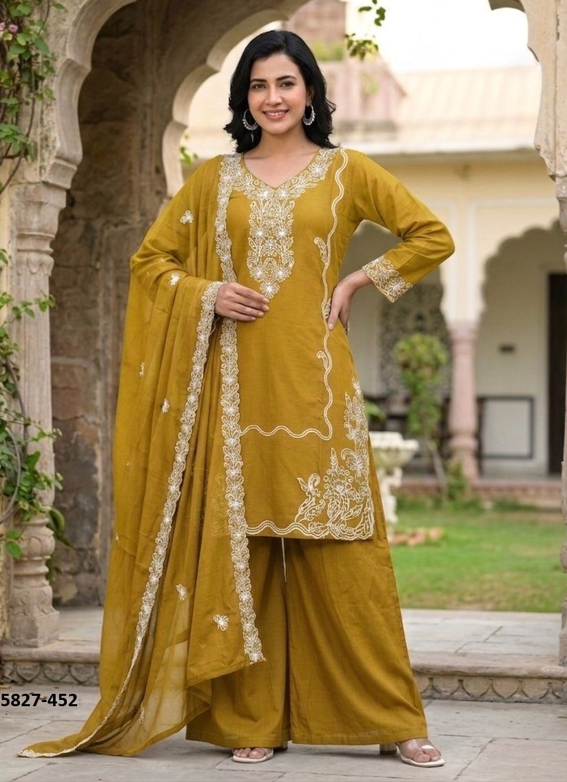 LAKSHI FARSHI - Catalog # 65827 (Set of 3 SIZE-SETS [Readymade Salwar Suits])