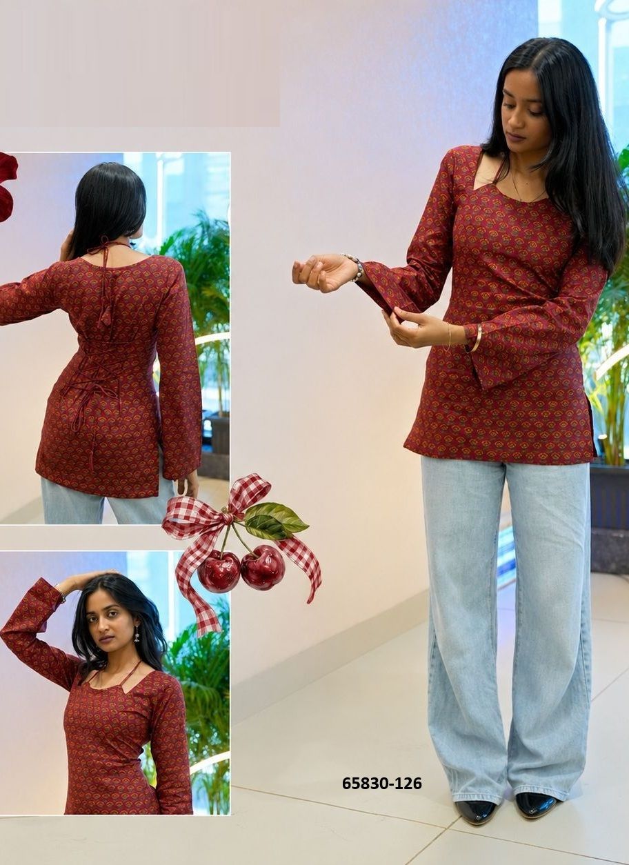 SLEEVELESS SPAGHETTI JAIPURI PRINTS - Catalog # 65830 (Set of 8 Readymade Women's Kurtis / Tops) SLEEVELESS SPAGHETTI JAIPURI PRINTS - Catalog # 65830 (Set of 8 Readymade Women's Kurtis / Tops)