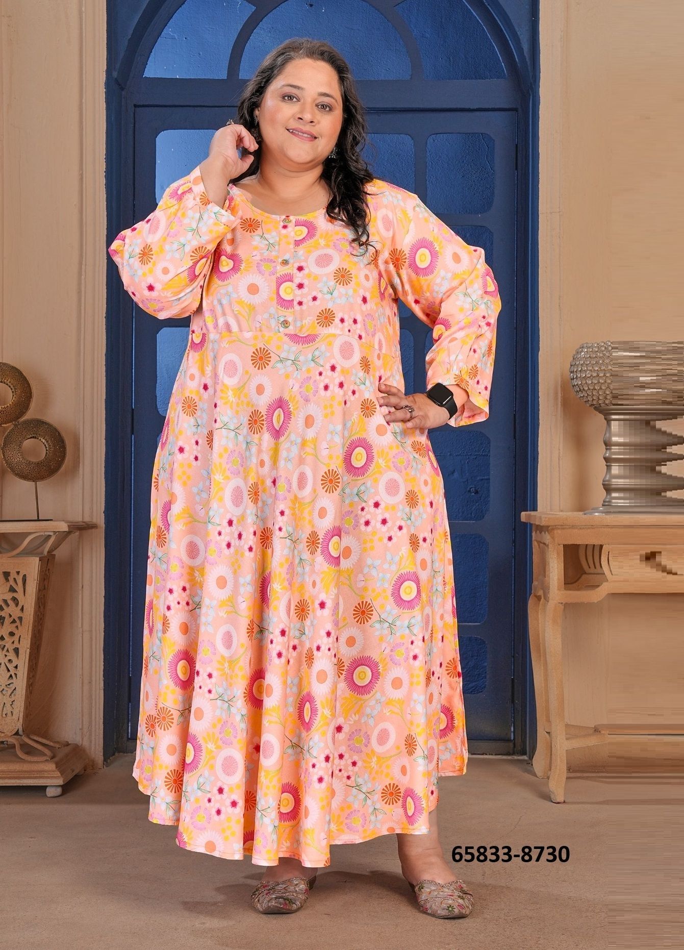 HEENA 1 - Catalog # 65833 (Set of 3 Readymade Women's Kurtis / Tops) HEENA 1 - Catalog # 65833 (Set of 3 Readymade Women's Kurtis / Tops)