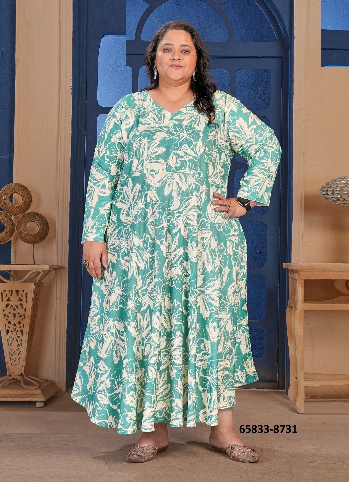 HEENA 1 - Catalog # 65833 (Set of 3 Readymade Women's Kurtis / Tops) HEENA 1 - Catalog # 65833 (Set of 3 Readymade Women's Kurtis / Tops)