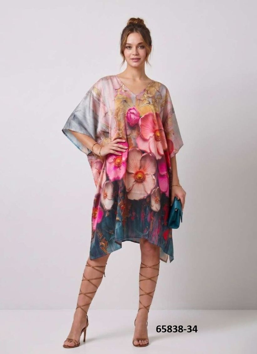 COTTON FEEL KURTI 5 - Catalog # 65838 (Set of 8 Kaftans / Ponchos) COTTON FEEL KURTI 5 - Catalog # 65838 (Set of 8 Kaftans / Ponchos)