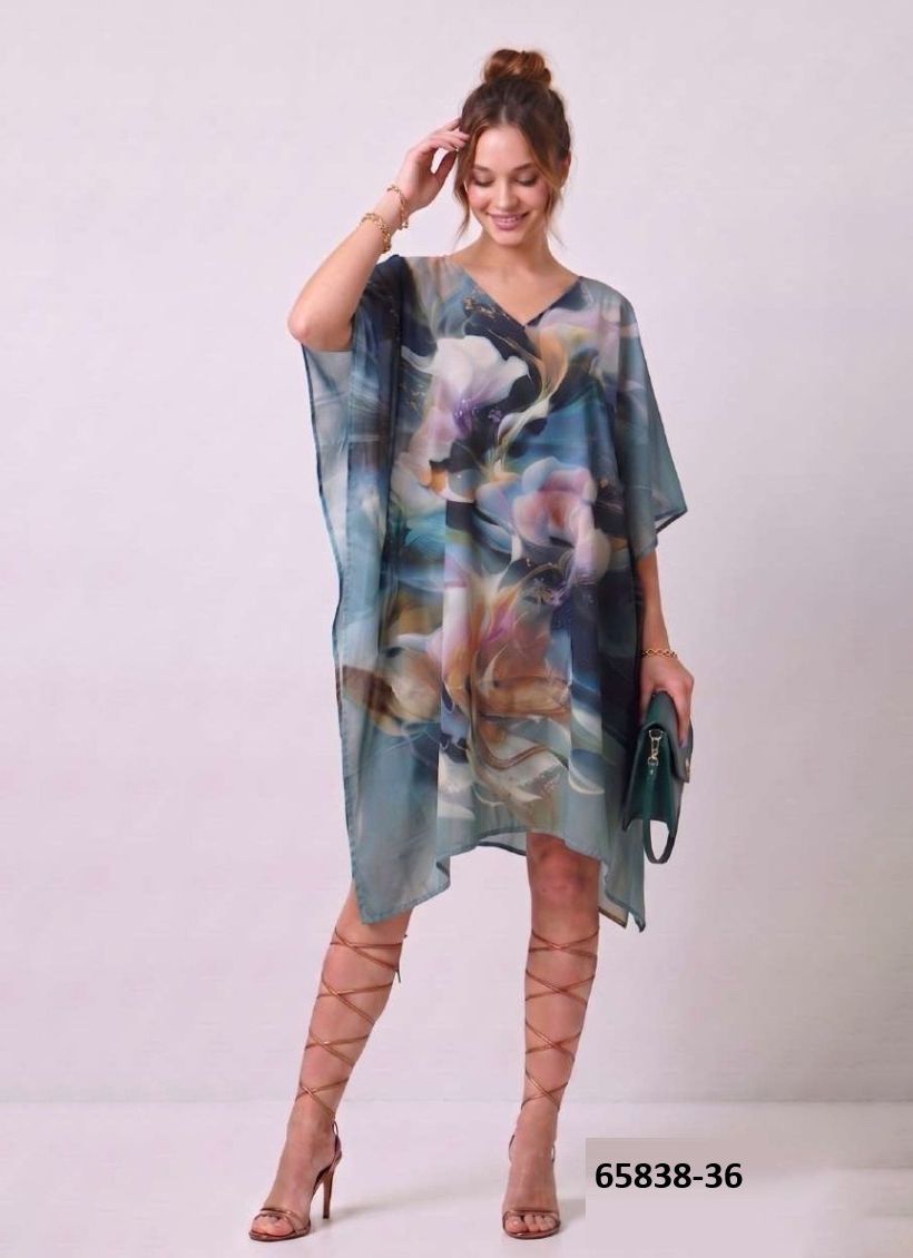 COTTON FEEL KURTI 5 - Catalog # 65838 (Set of 8 Kaftans / Ponchos) COTTON FEEL KURTI 5 - Catalog # 65838 (Set of 8 Kaftans / Ponchos)