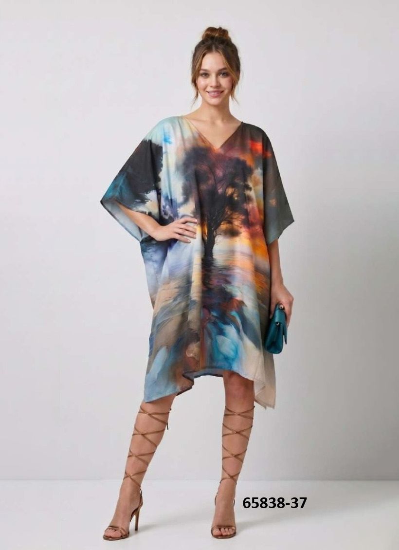 COTTON FEEL KURTI 5 - Catalog # 65838 (Set of 8 Kaftans / Ponchos) COTTON FEEL KURTI 5 - Catalog # 65838 (Set of 8 Kaftans / Ponchos)