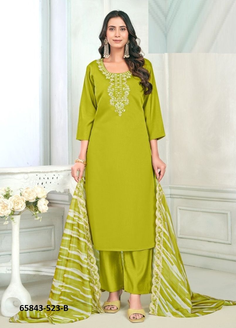 CORBY - Catalog # 65843 (Set of 4 SIZE-SETS [Readymade Salwar Suits])