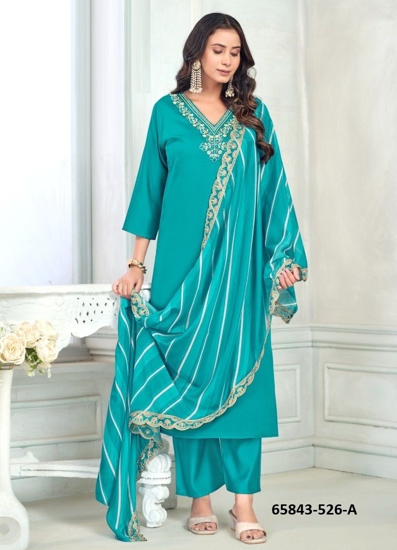 CORBY - Catalog # 65843 (Set of 4 SIZE-SETS [Readymade Salwar Suits])