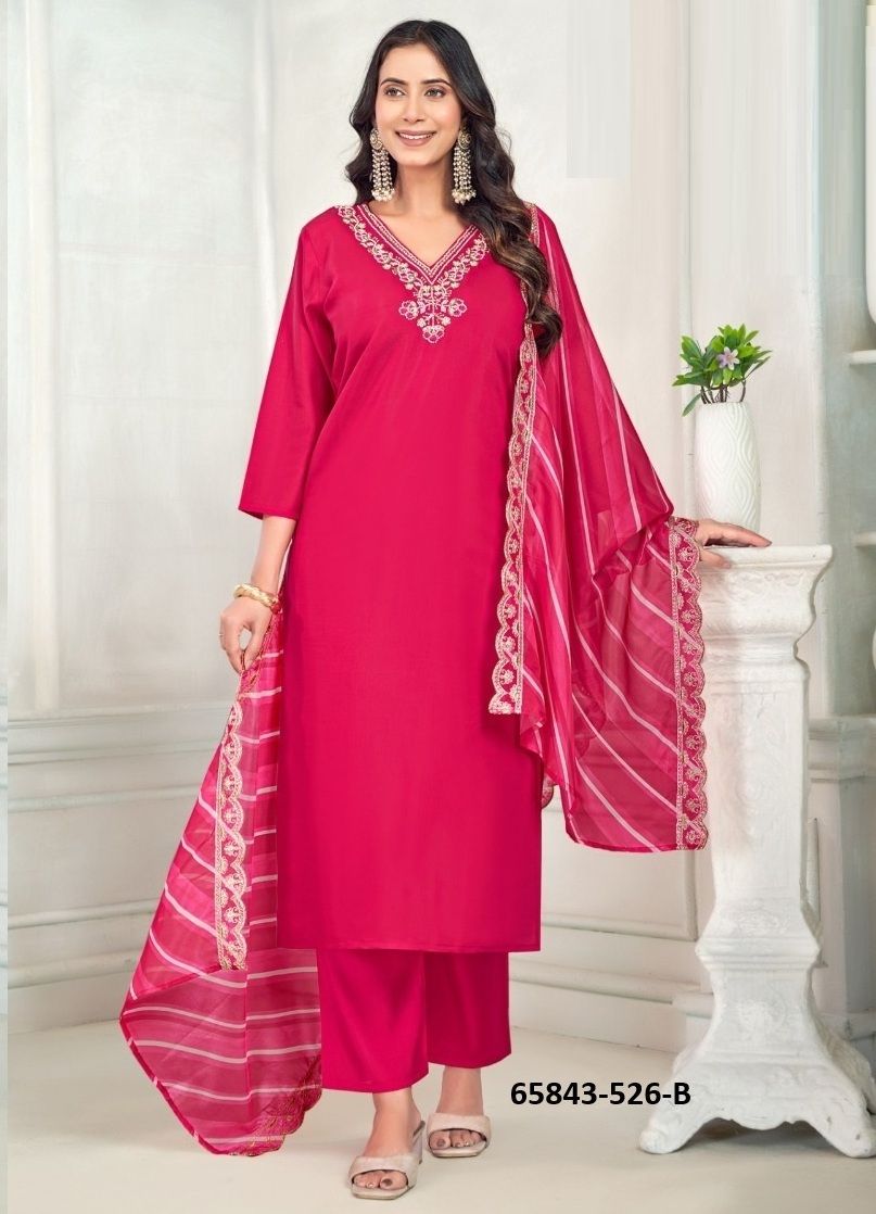 CORBY - Catalog # 65843 (Set of 4 SIZE-SETS [Readymade Salwar Suits])