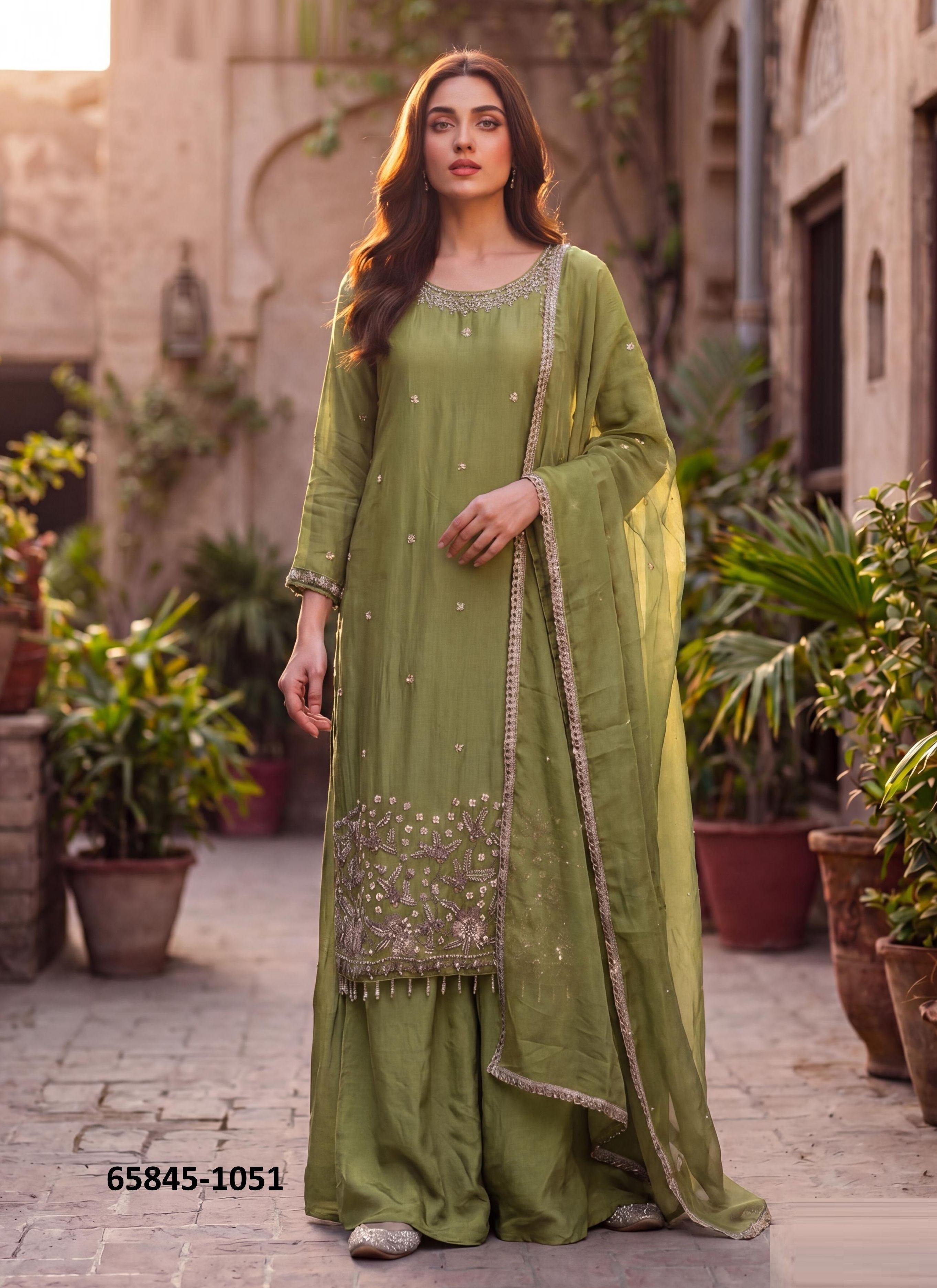 BEADS WORK 1 - Catalog # 65845 (Set of 3 Readymade Salwar Suits) BEADS WORK 1 - Catalog # 65845 (Set of 3 Readymade Salwar Suits)