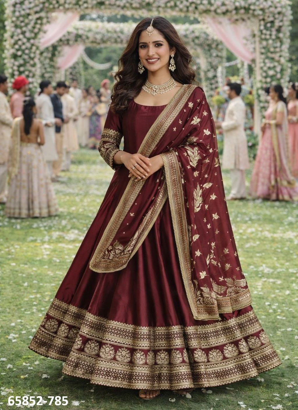 KALKI - Catalog # 65852 (Set of 3 Readymade Gowns)