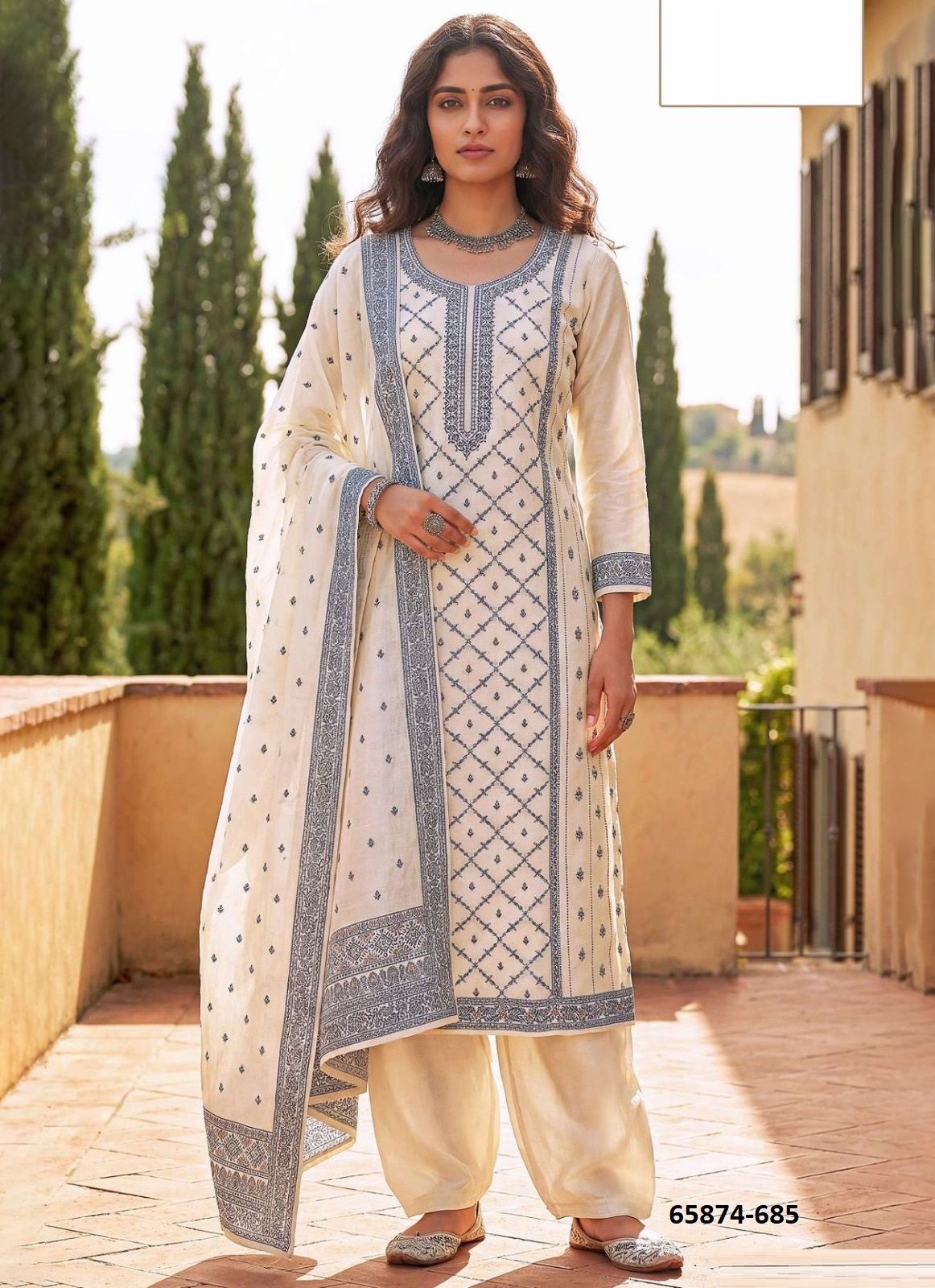 PEARL COTTON - Catalog # 65874 (Set of 4 Semi-Stitched / Un-Stitched Suits) PEARL COTTON - Catalog # 65874 (Set of 4 Semi-Stitched / Un-Stitched Suits)