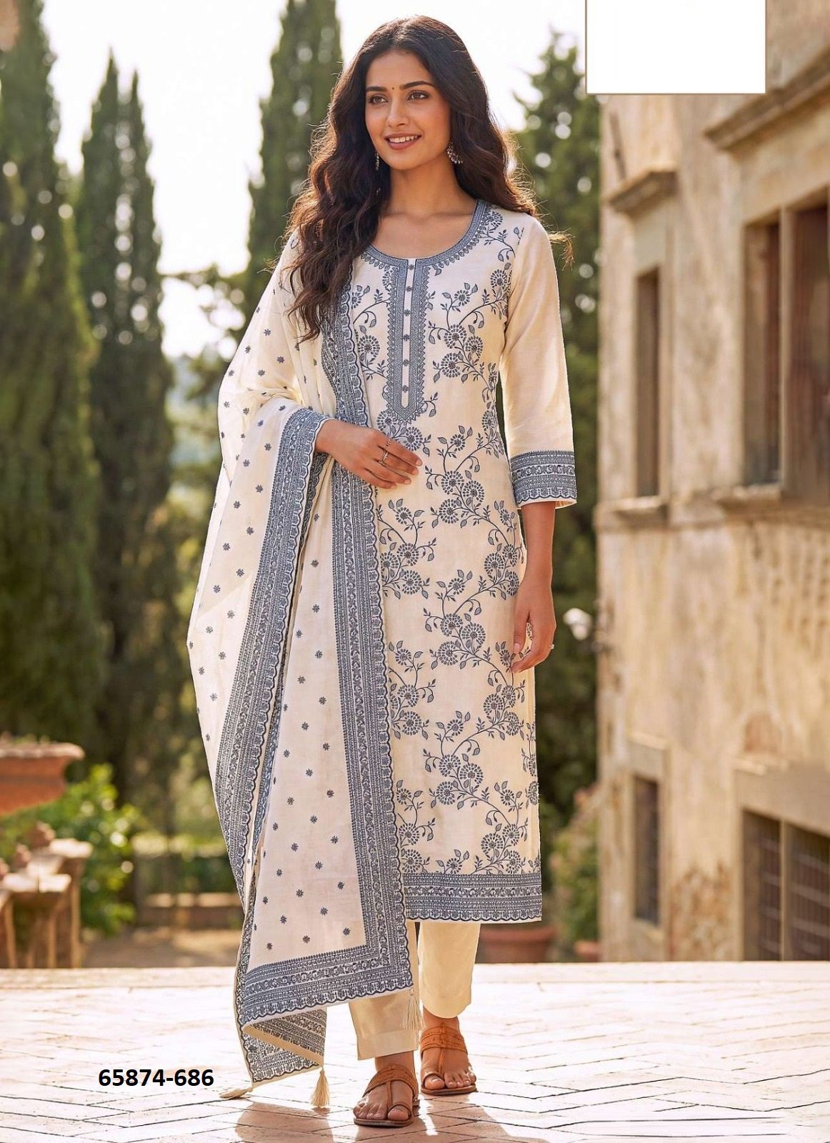 PEARL COTTON - Catalog # 65874 (Set of 4 Semi-Stitched / Un-Stitched Suits) PEARL COTTON - Catalog # 65874 (Set of 4 Semi-Stitched / Un-Stitched Suits)