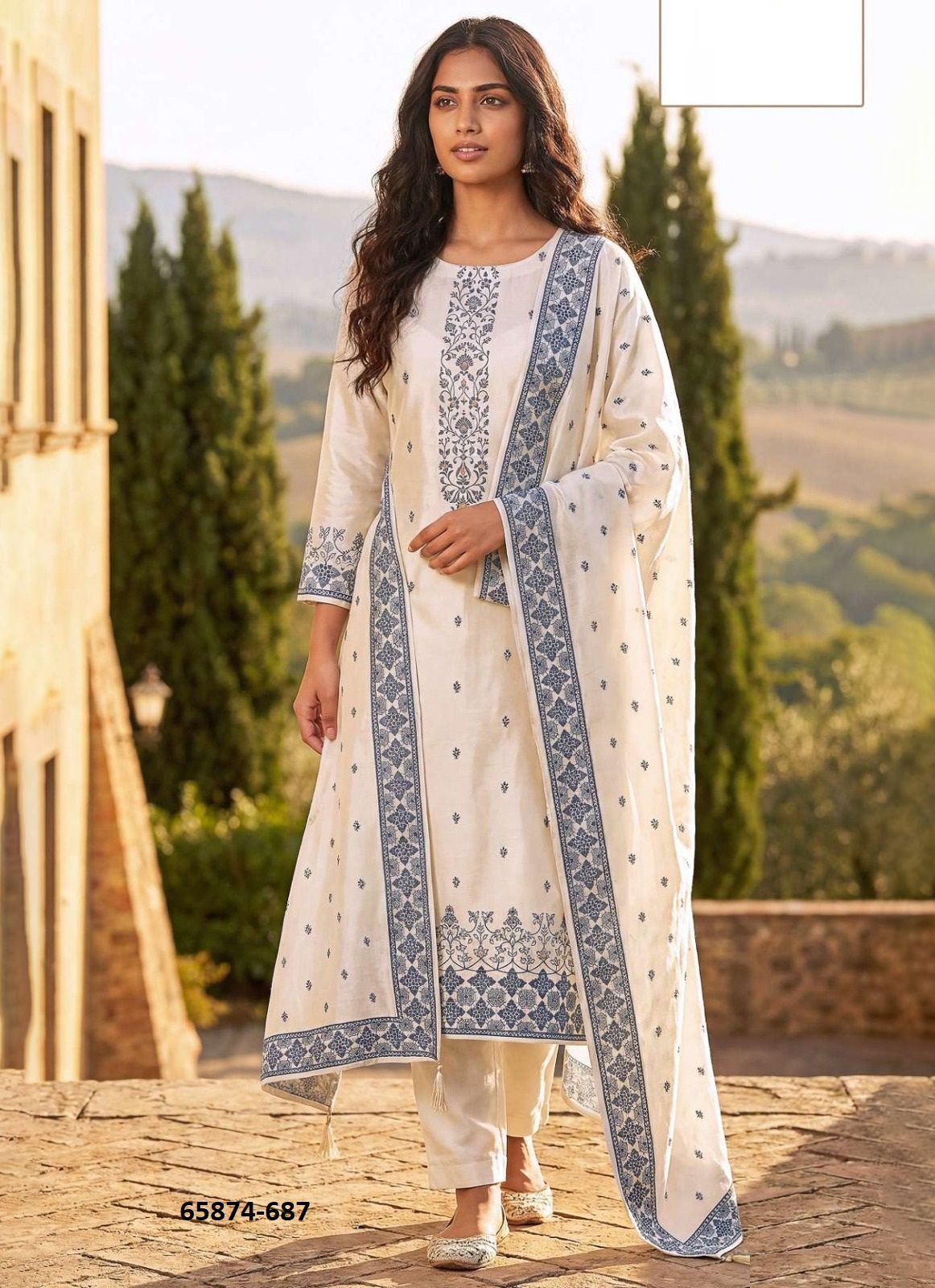 PEARL COTTON - Catalog # 65874 (Set of 4 Semi-Stitched / Un-Stitched Suits) PEARL COTTON - Catalog # 65874 (Set of 4 Semi-Stitched / Un-Stitched Suits)
